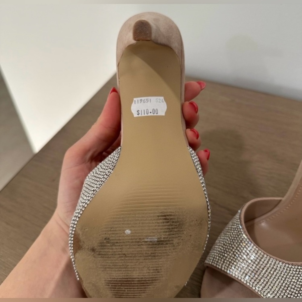 Steve Madden Rhinestone Heeled Sandals - Picture 2 of 5